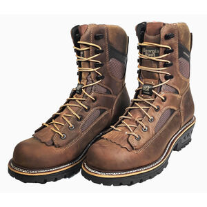 Georgia Boot LTX Men's Size 11.5M Brown Logger Waterproof 9" Work Boots GB00616